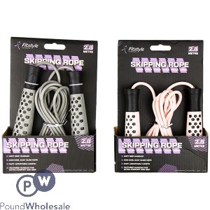 Fitstyle Skipping Rope 2.8m Assorted Colours