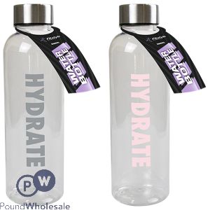 FITSTYLE HYDRATE WATER BOTTLE 500ML ASSORTED