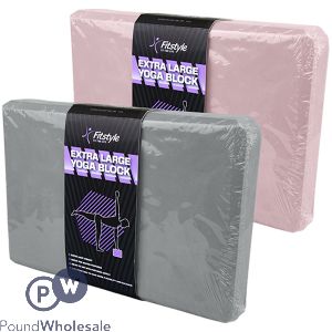 Fitstyle Extra Large Yoga Block Assorted Colours