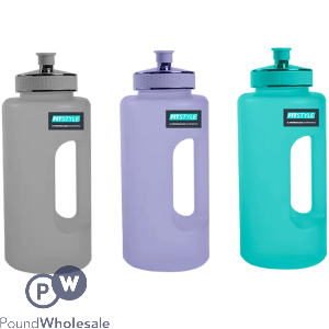 Fitstyle Performance Water Bottle With Handle 1l Assorted Colours