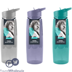 Fitstyle Folding Spout Sports Bottle 750ml Assorted Colours