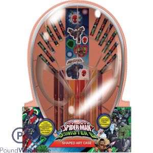 Ultimate Spiderman Vs Sinister 6 Shaped Art Case 12 Crayons,9 Felt Tips And Stickers