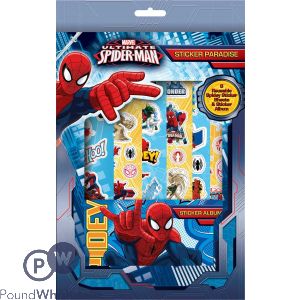 Spiderman Sticker Paradise 6 Reusable Sticker Sheets & Sticker Album