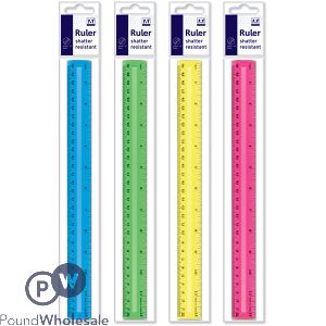 Shatter Resistant 30cm/12" Ruler Assorted Colours