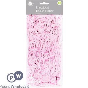 GIFTMAKER LIGHT PINK SHREDDED TISSUE PAPER 25G