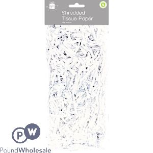 GIFTMAKER WHITE SHREDDED TISSUE PAPER 25G