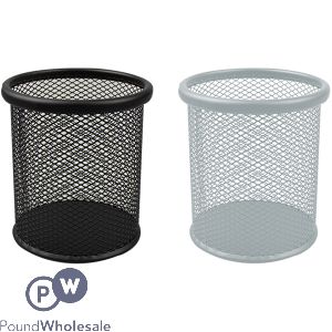 The Box Black Metal Pen Pot 9cm X 10cm Assorted Colours