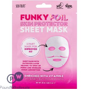 Skin Treats Funky Foil Vitamin E Skin Protector Sheet Face Mask Cdu