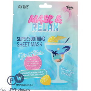 Skin Treats Mask & Relax Gin & Tonic Super Soothing Face Mask Cdu