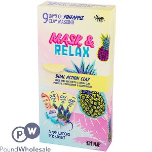 Skin Treats Dual Action 9 Days Pineapple Clay Face Mask 3 X 30ml