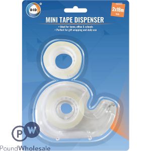 Did Mini Tape Dispenser 2 X 18m Rolls Set