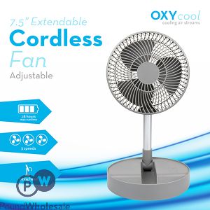 Oxycool Extendable Cordless Desk Fan 7.8"