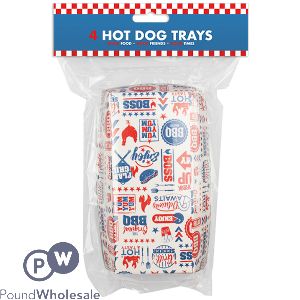 BBQ HOT DOG TRAYS 4 PACK