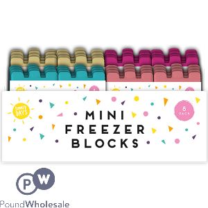 Summer Days Mini Freezer Blocks 8 Pack Assorted Colours