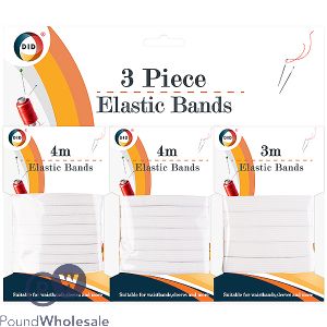 DID 4M ELASTIC BANDS 8PC 3 PACK