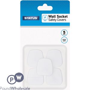 Status Wall Socket Safety Covers 5 Pack CDU