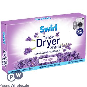 Swirl Lavender Tumble Dryer Sheets 35 Pack