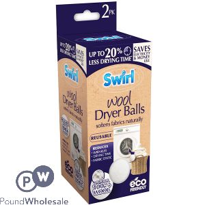 SWIRL WOOL DRYER BALLS 2 PACK