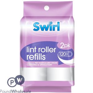 SWIRL LINT ROLLER REFILLS 60 X 2 PACK