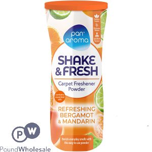 Pan Aroma Refreshing Bergamot &amp; Mandarin Shake &amp; Fresh Carpet Freshener Powder 500g
