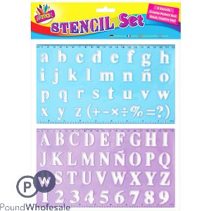 ARTBOX ALPHABET &amp; NUMBERS STENCIL SET 2 PACK