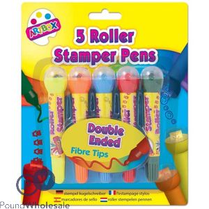 Artbox Double-Ended Roller Stamper Pens Assorted Colours 5 Pack