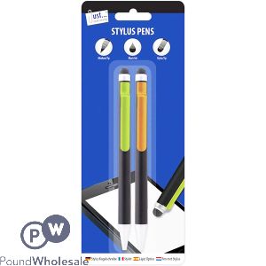 JUST STATIONERY STYLUS PENS ASSORTED COLOURS