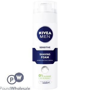 NIVEA SENSITIVE MEN&#039;S SHAVING FOAM 200ML