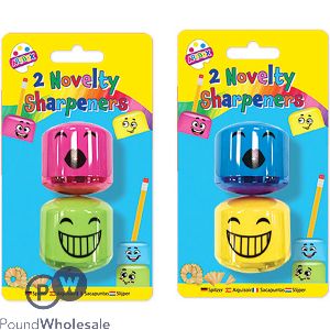 Artbox Funny Face Novelty Pencil Sharpeners 2 Pack Assorted