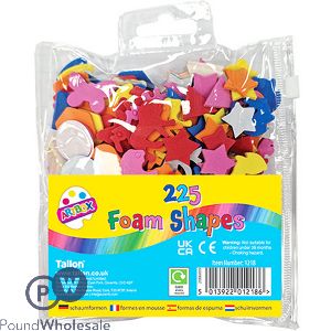 Artbox Mixed Foam Shapes 250 Pack Assorted