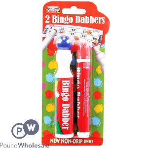 ASSORTED COLOUR BINGO DABBER BOTTLES 2 PACK