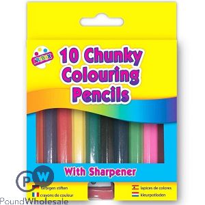 Artbox Chunky Colouring Pencils Assorted Colours 10 Pack