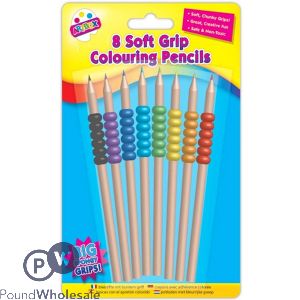 ARTBOX SOFT GRIP COLOURING PENCILS ASSORTED COLOURS 8 PACK