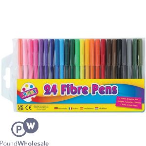 Artbox Fibre Pens Set Assorted Colours 24 Pack
