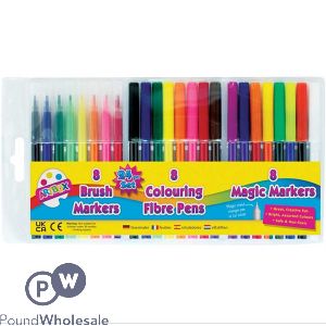 Artbox Assorted Colouring Pen Set 24 Pack