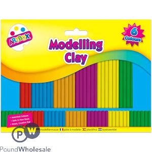 Artbox Modelling Clay Assorted Colours 6 Strips