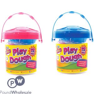 ARTBOX ASSORTED COLOUR PLAY DOUGH 12PC