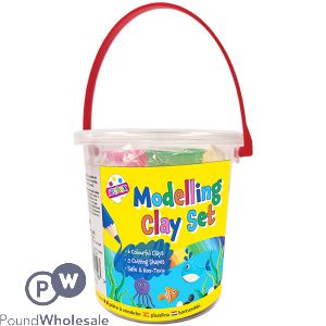 Artbox Assorted Colour Modelling Clay & Cutting Shapes Set 9pc