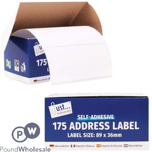 Just Stationery Self-adhesive Address Labels 175 Pack