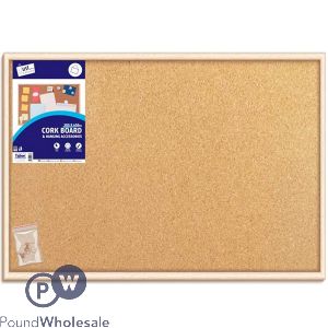 Just Stationery Cork Notice Board &amp; Accessories 300 X 450mm