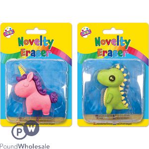 Artbox 3d Unicorn & Dinosaur Novelty Eraser Assorted