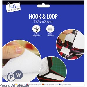Just Stationery Self-adhesive Hook & Loop Sheets 2 Pack
