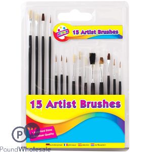 Artbox Assorted Artist Brushes 15 Pack