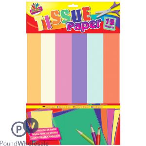 ARTBOX ASSORTED COLOUR CRAFT TISSUE PAPER 12 SHEETS