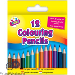 Artbox Assorted Colour Half-sized Colouring Pencils 12 Pack