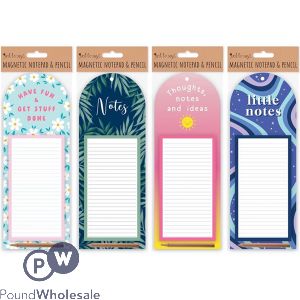 Just Stationery Magnetic Notepad & Pencil Assorted