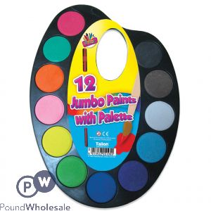 12 JUMBO PAINTS WITH PALETTE