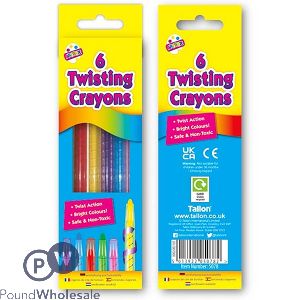 Artbox Assorted Colour Twisting Crayons 6 Pack