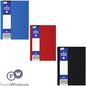 JUST STATIONERY A4 RULED HARDBACK NOTEBOOK ASSORTED COLOURS