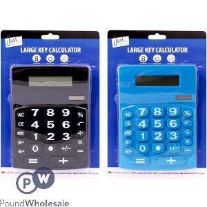 Just Stationery Large Key Desk Calculator 135 X 185mm Assorted